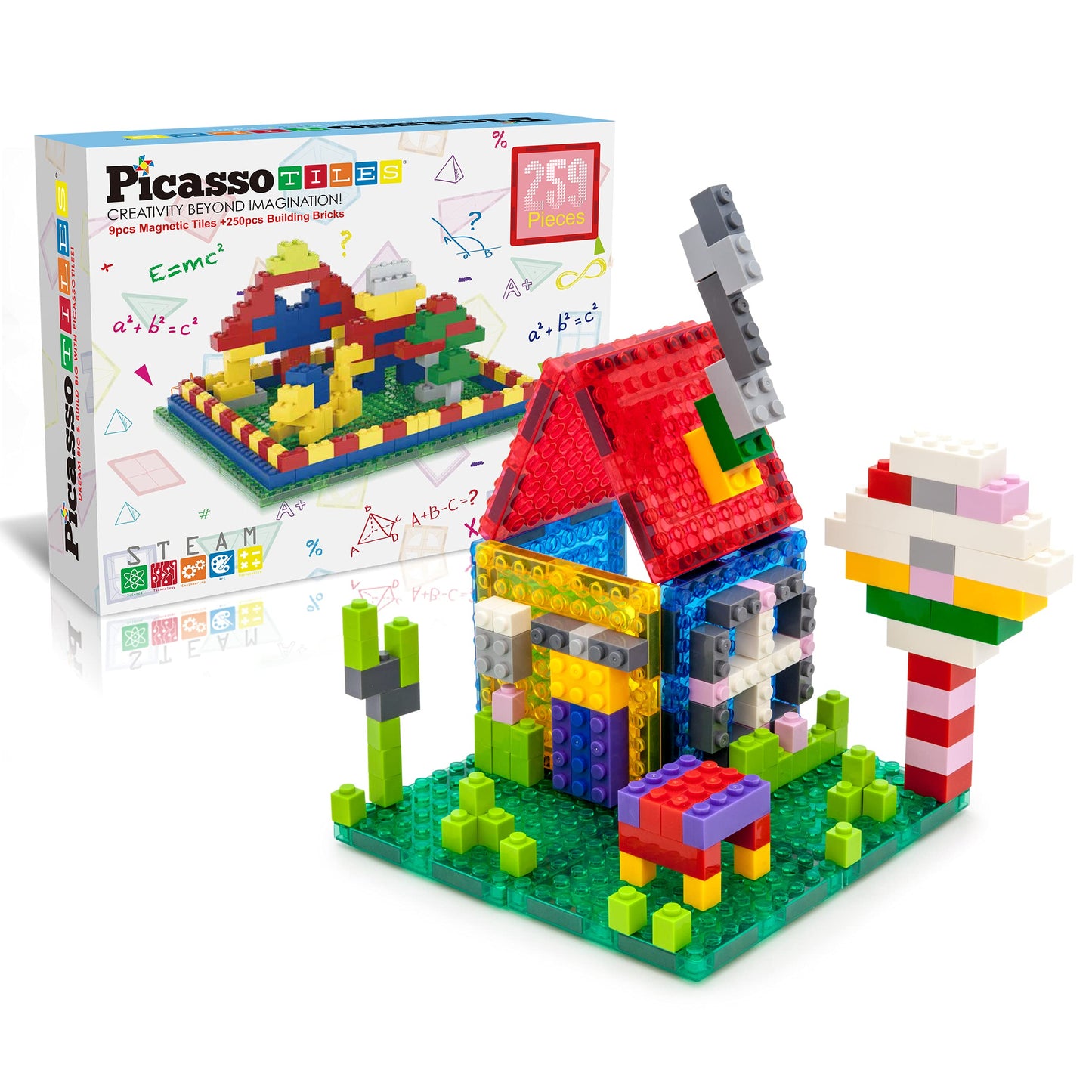 PicassoTiles 259pcs Magnetic Building Block Set