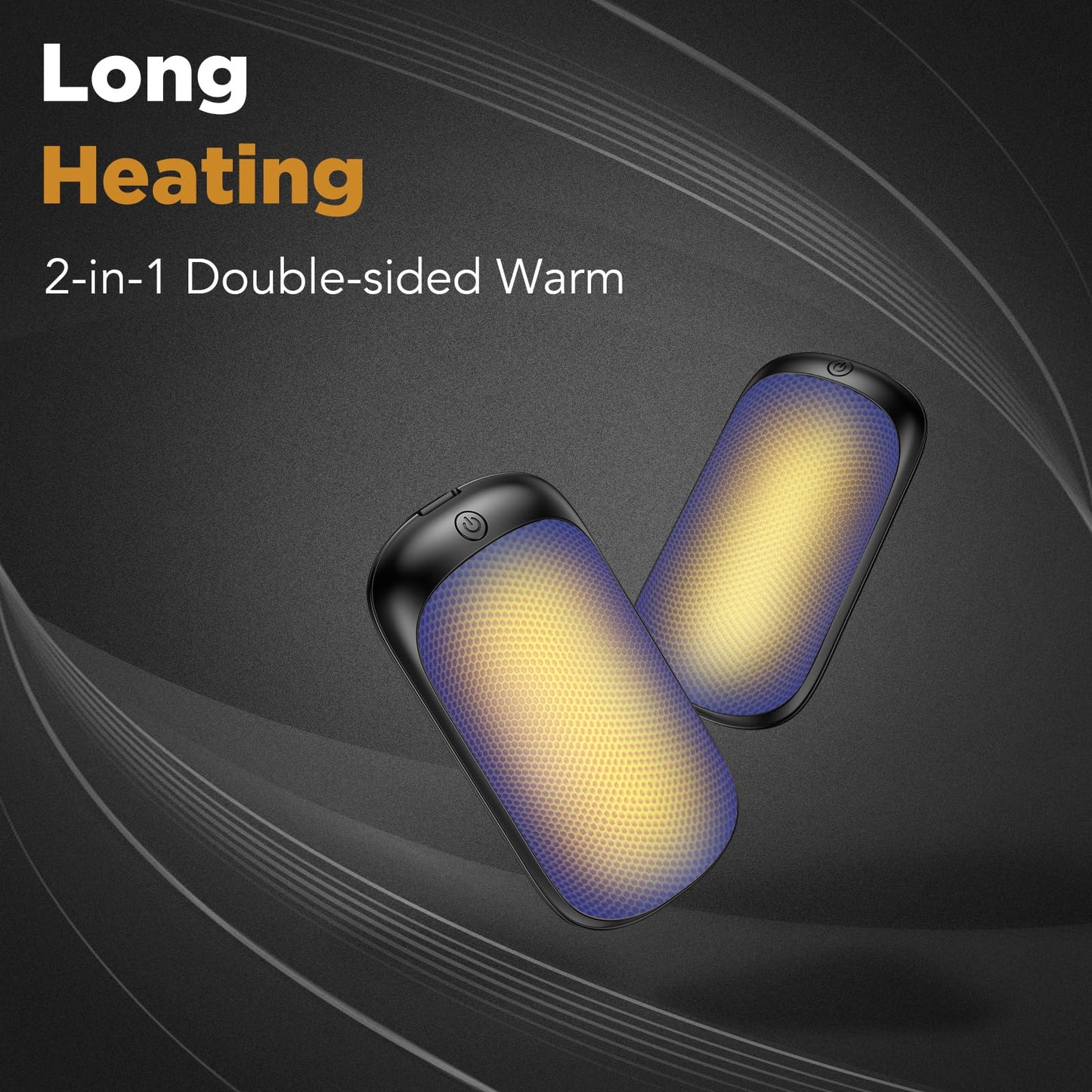 Rechargeable Hand Warmers 2-Pack for Indoor/Outdoor