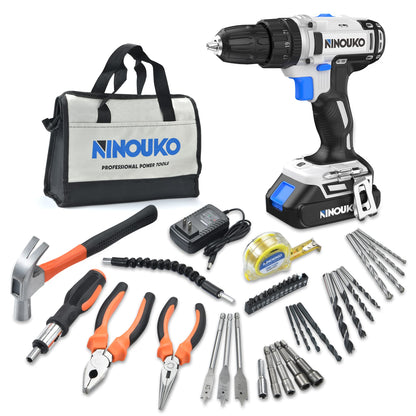 Cordless 20V Impact Drill Driver Set With Toll Set