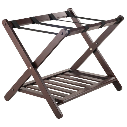 Winsome Luggage Rack with Storage Shelf