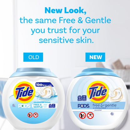 Tide PODS Free & Gentle Laundry Detergent 57 Count