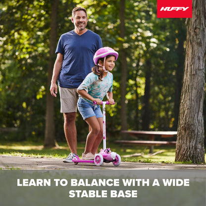 Huffy Disney Minnie Mouse Toddler Scooter, Ideal for Ages 3+, 3 Wheels, Wide Pink Deck with Minnie Mouse Graphics, Easy-Balance Scooter, Durable, Safe and Comfortable