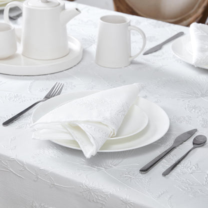 Laura Ashley Embroidered Jacquard Tablecloth, 60" x 102"