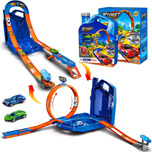Race Track Toy Car Set with Storage Box
