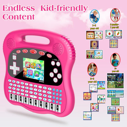 Interactive Early Learning Tablet - Educational Toys for Ages 2+ - Abc's, Words, Shapes, Numbers, Games, Music - Encourages Independent Play - Electronic Toys Gifts (Rde)