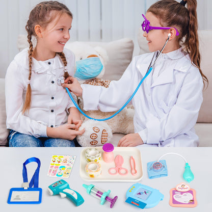 Kids Doctor Kit Play Set with Flash Cards