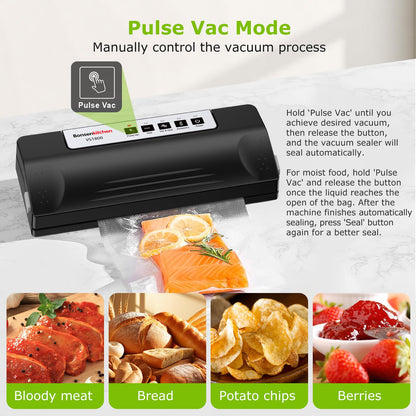 Bonsenkitchen Vacuum Sealer Machine with 5 Bags
