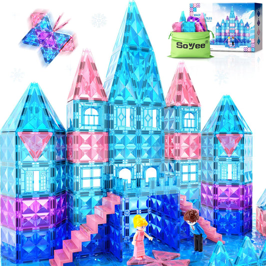 102pcs Magnetic Building Tiles with Dolls