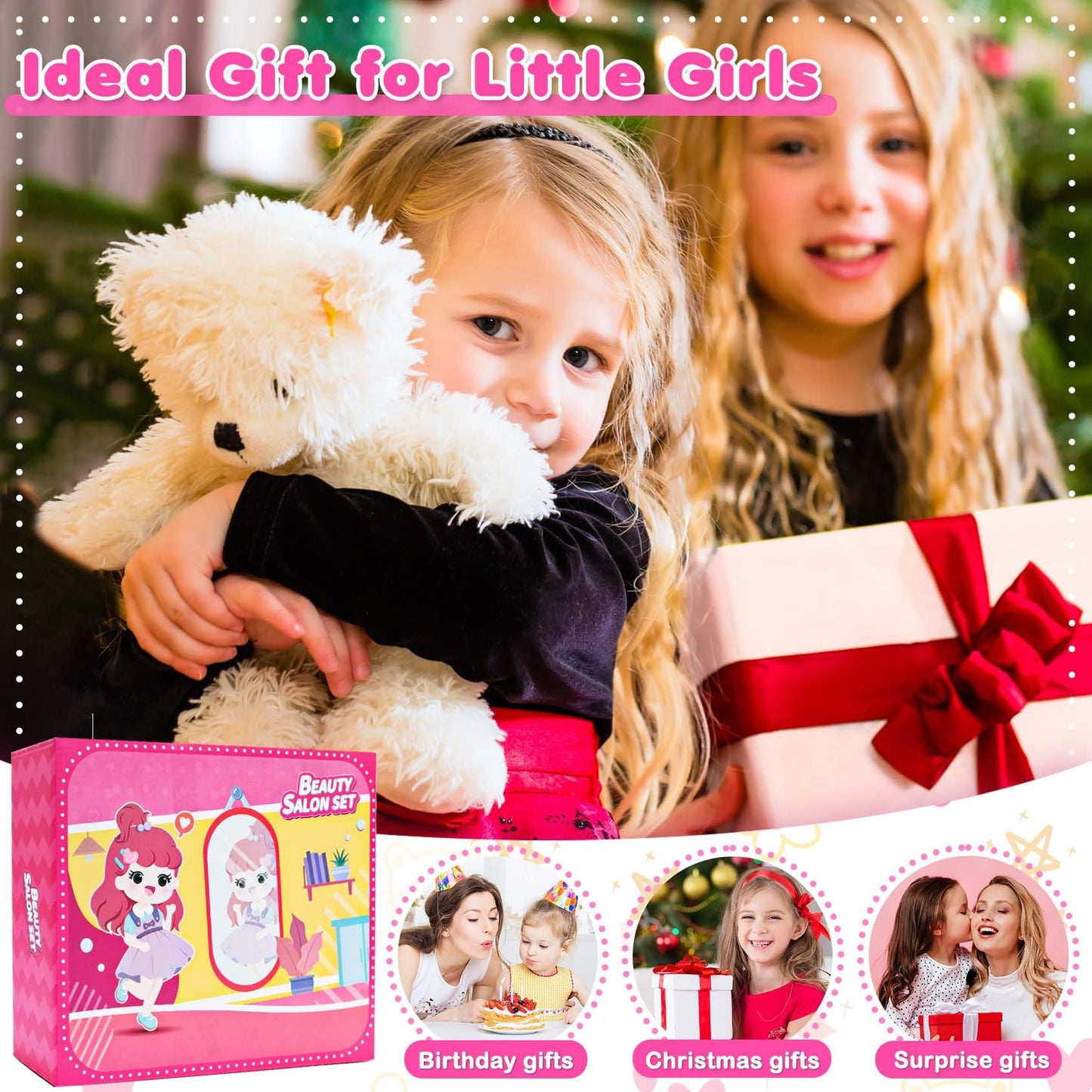 Pretend Play Hair Salon Set for Girls