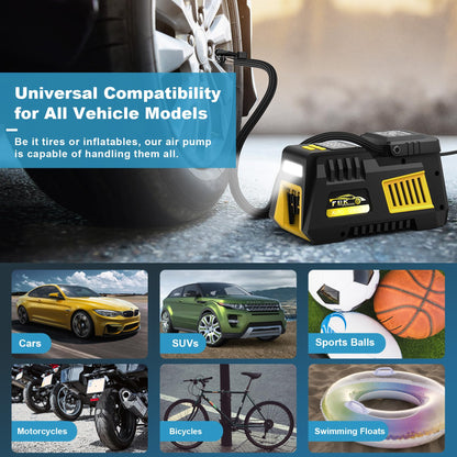 FBK Portable Digital Tire Inflator with LED Light