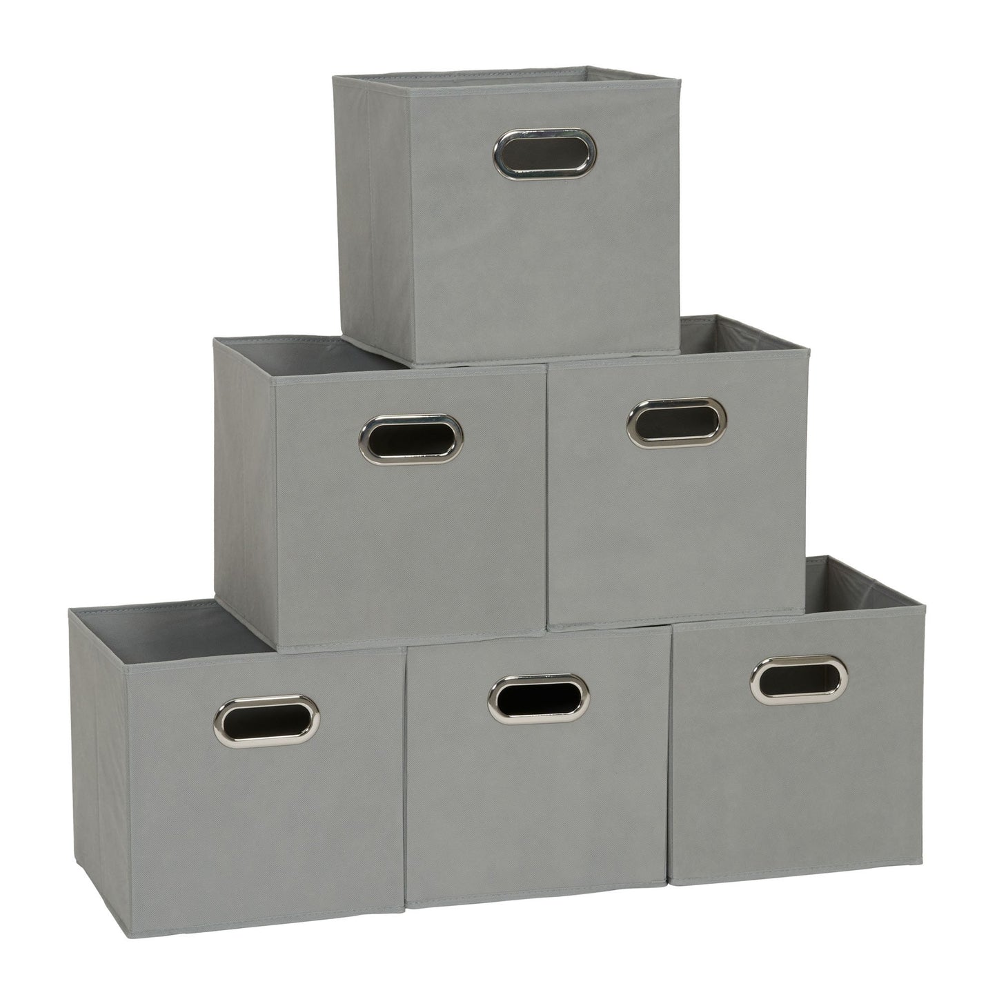 Set of 6 Foldable Storage Bins with Handles