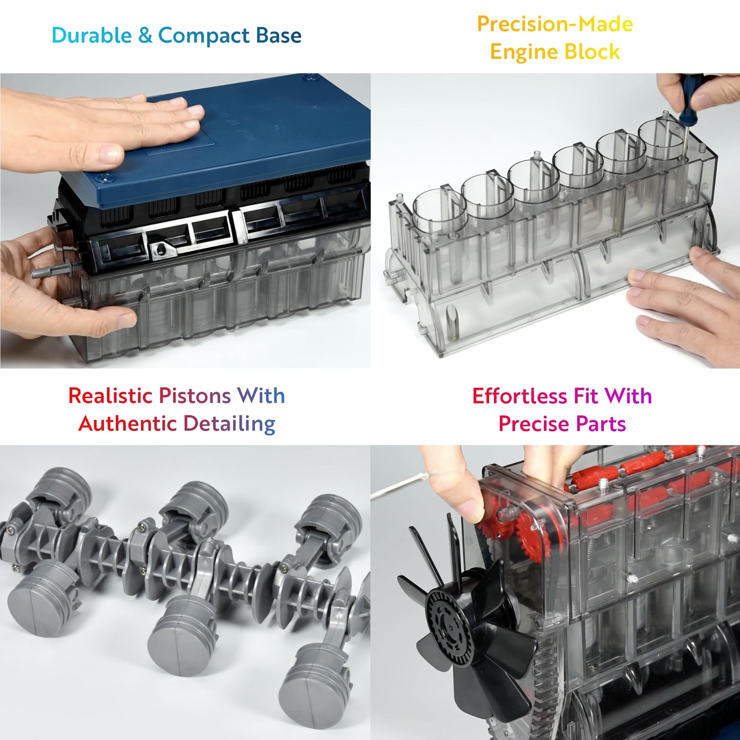 Playz STEM Inline 6 Engine Model Kit
