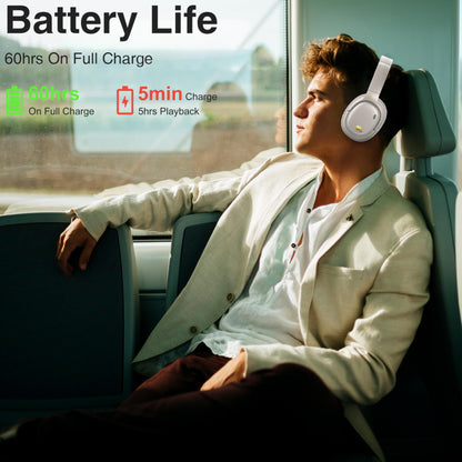Ankbit E700 LDAC Wireless Headphones with Hybrid Active Noise Cancelling, Bluetooth 5.1 Headphones for Hi-Res Wireless Audio, aptX HD & Low Latency Over Ear Headphones, Clear Calls, 60H Playtime