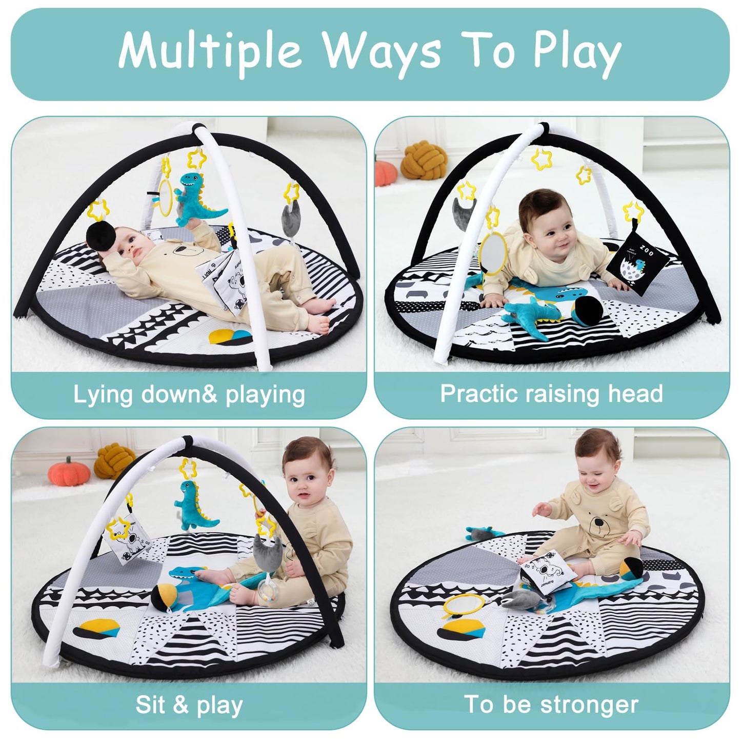 Baby Activity Gym with Toys for Sensory Play