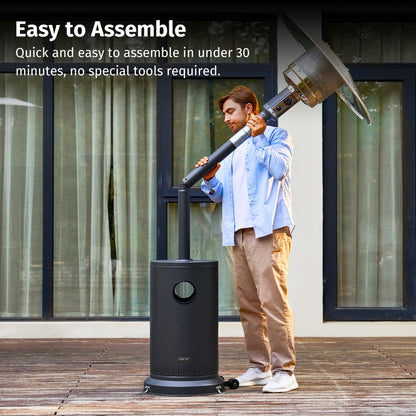 48,000 BTU EAST OAK Patio Heater with Wheels