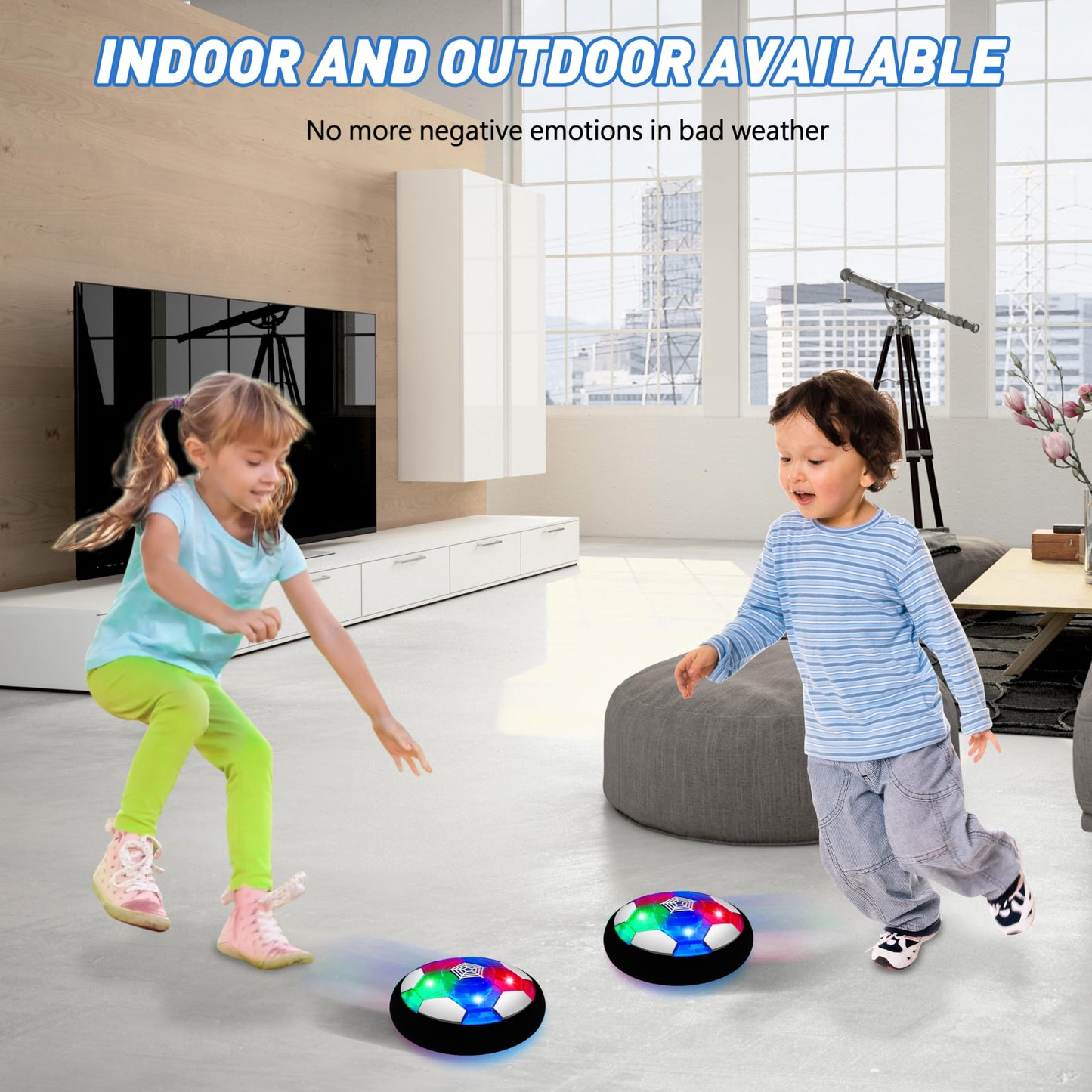2 Pack Hover Soccer Ball for Kids