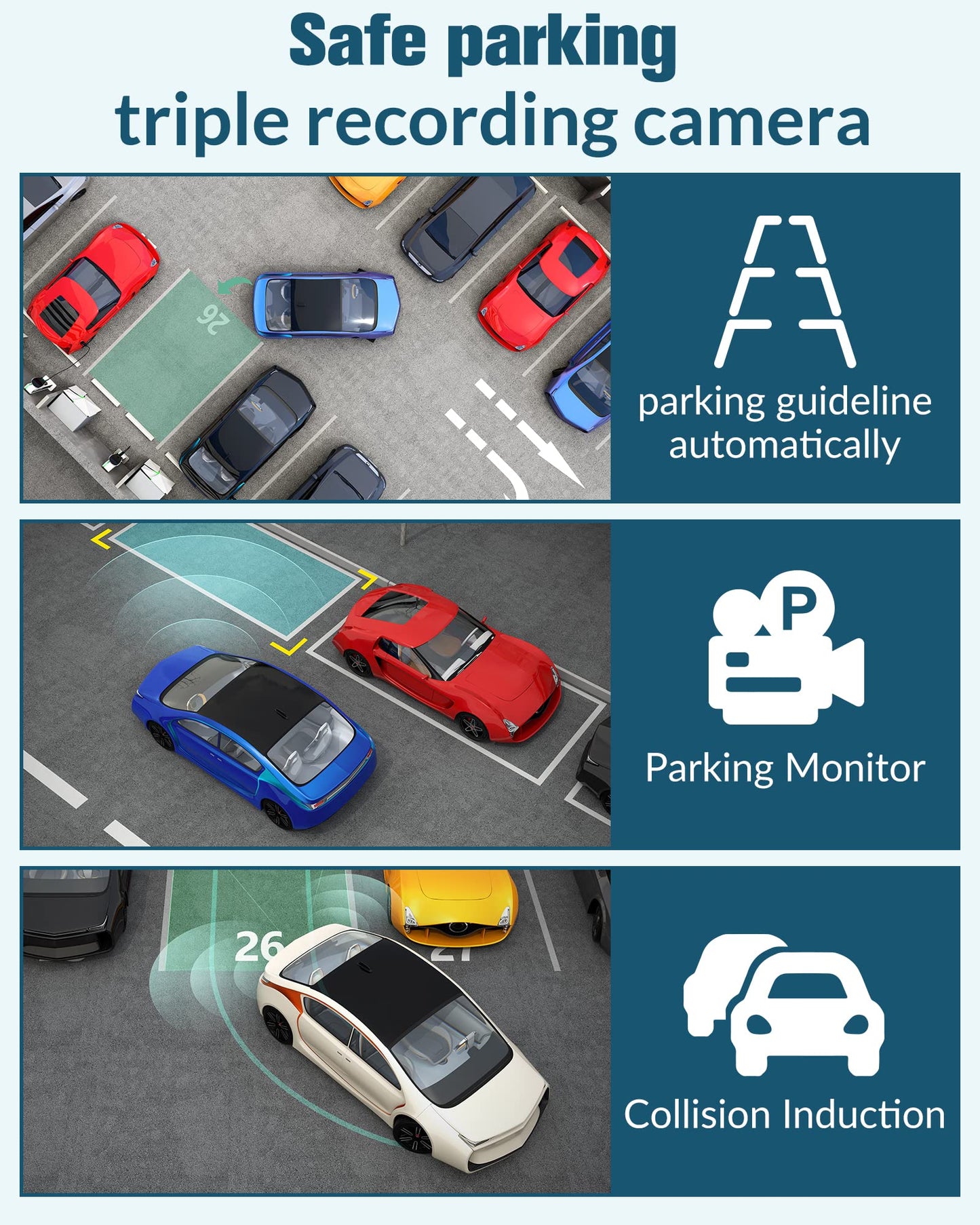 4K Dash Camera with Front and Rear Recording