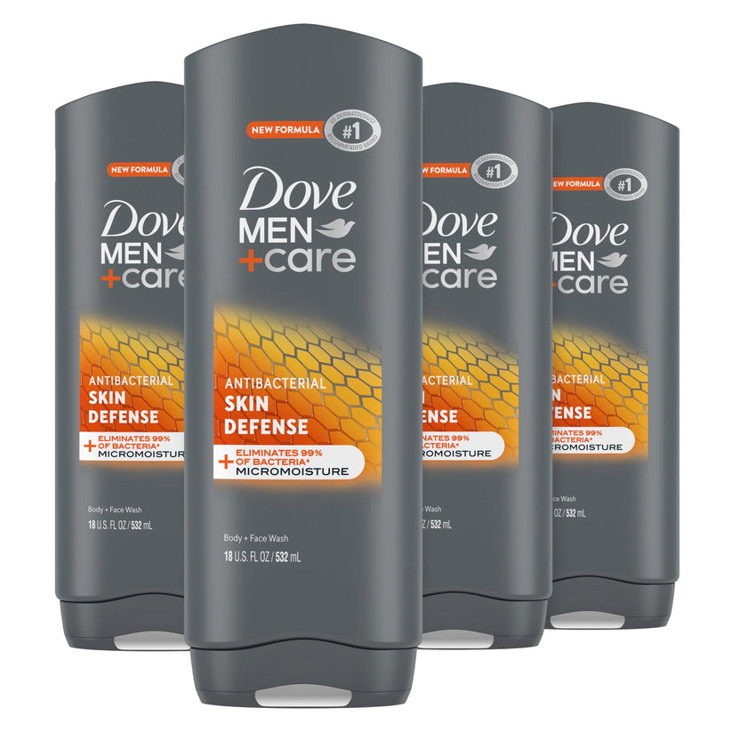 Dove Men+Care Skin Defense Body Wash 4 Count