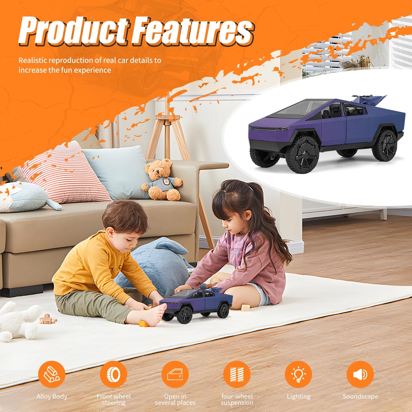 1/32 Cyber Truck 3-in-1 RV Set