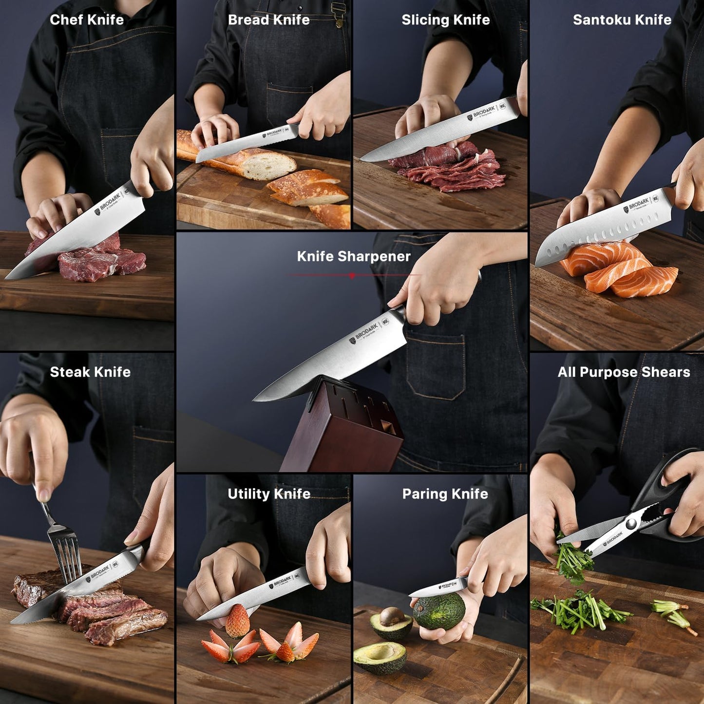 15-Piece Ultra Sharp Kitchen Knife Set