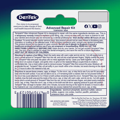 DenTek Temparin Max Dental Repair Kit, 6 Pack