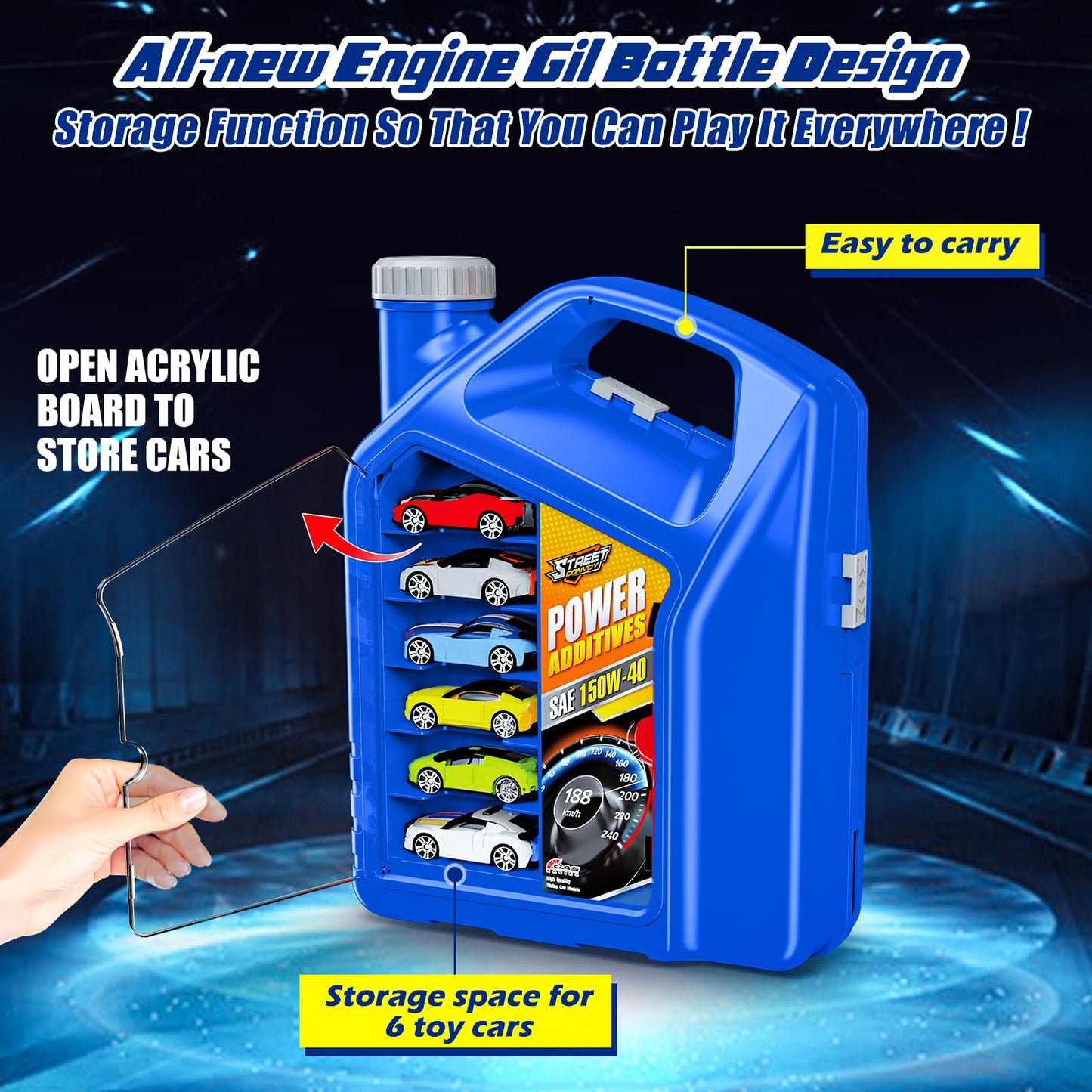 Race Track Toy Car Set with Storage Box