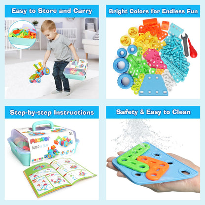 118pcs MOONTOY STEM Building Toys for Kids