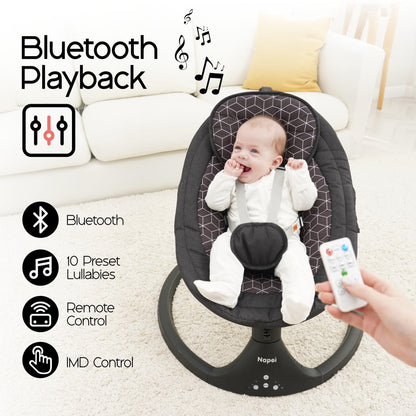 Electric Baby Swing with Remote & Bluetooth