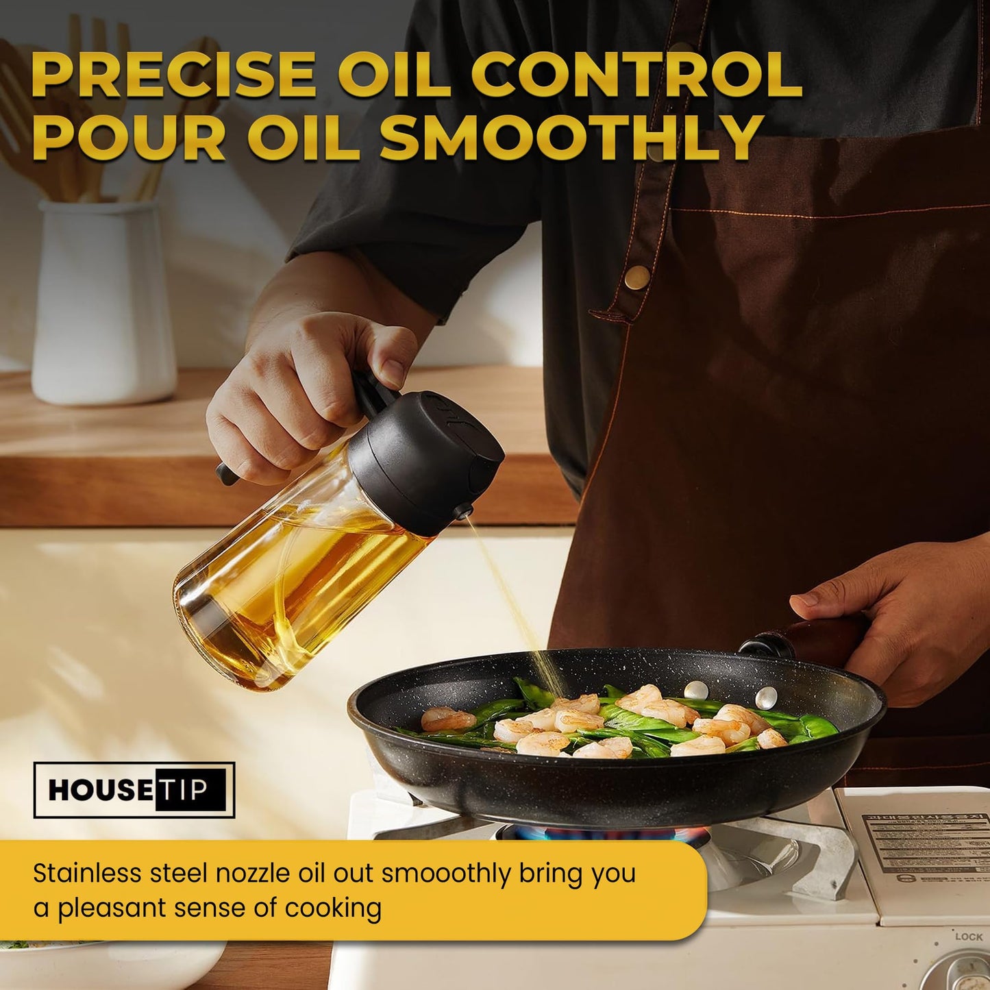 Oil Dispenser Spray Bottle for Cooking 16.9 Oz