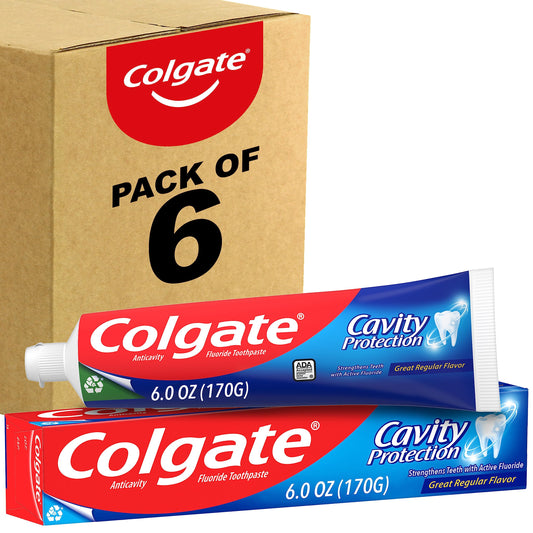 6 Pack Colgate Cavity Protection Toothpaste