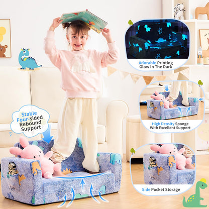 IFNOW Toddler Couch 2-in-1 Glow in Dark