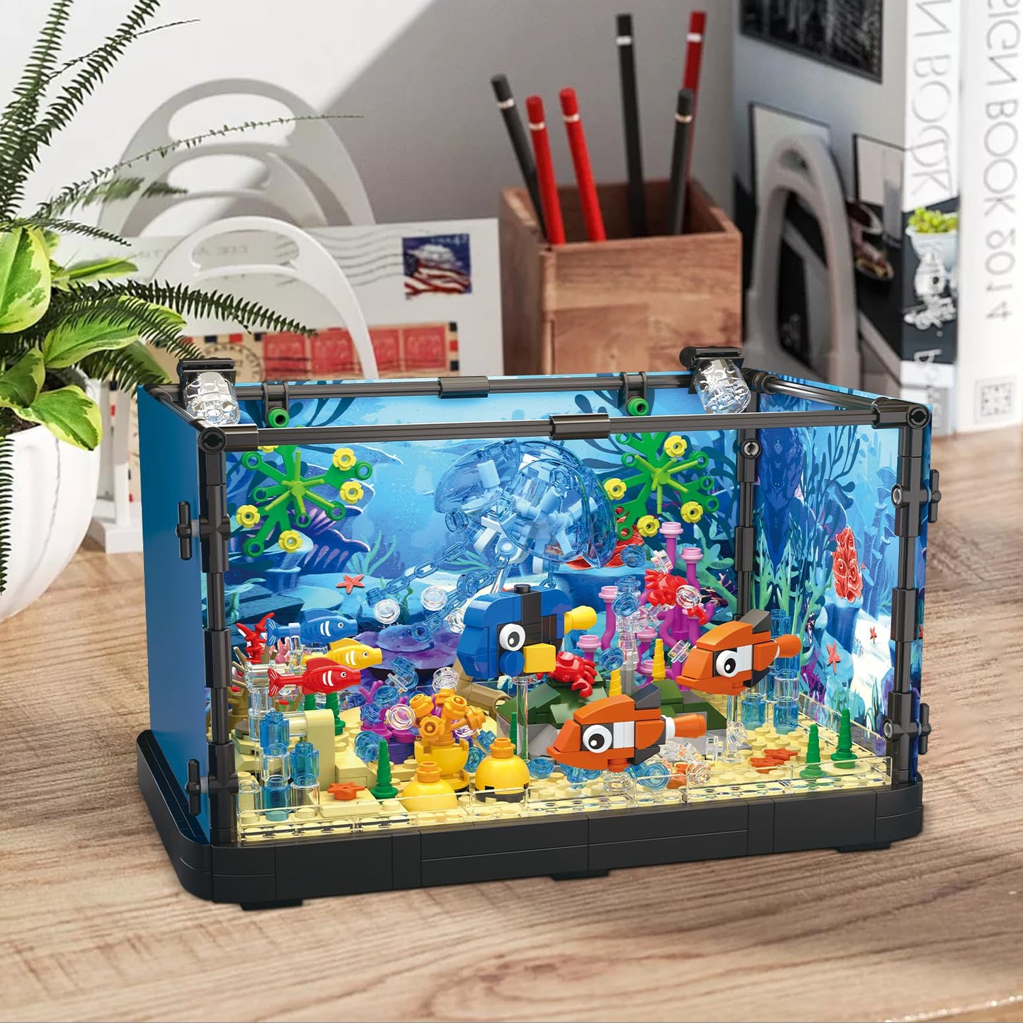 725 Pcs Aquarium Building Set for Kids & Adults