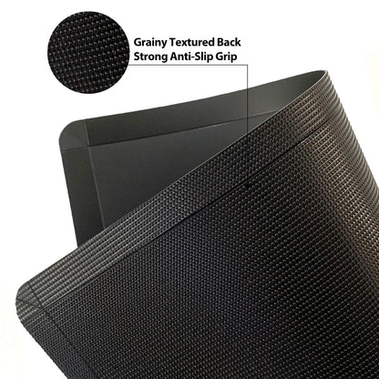 WK Extra Thick Foldable Cutting Boards with Lip, Flexible Plastic Cutting Board Mats for Kitchen, Black Cutting Boards for Meat, Nonslip Cutting Mats, BPA Free, Dishwasher Safe, Set of 3