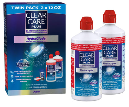 Clear Care Plus Lens Cleaning Solution Twin Pack