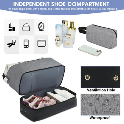 Large Travel Duffle Bag with Shoe Compartment