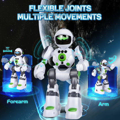 Zreswap Robot Toys Gift for Kids: Remote Control Robot Programmable Robot with Record Voice Music Dancing Gesture Control, for Toddler Boys and Girls