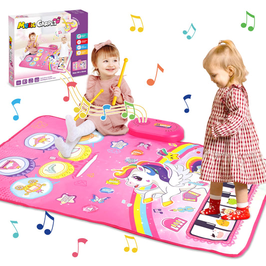 Unicorn Piano Drum Play Mat for Toddlers