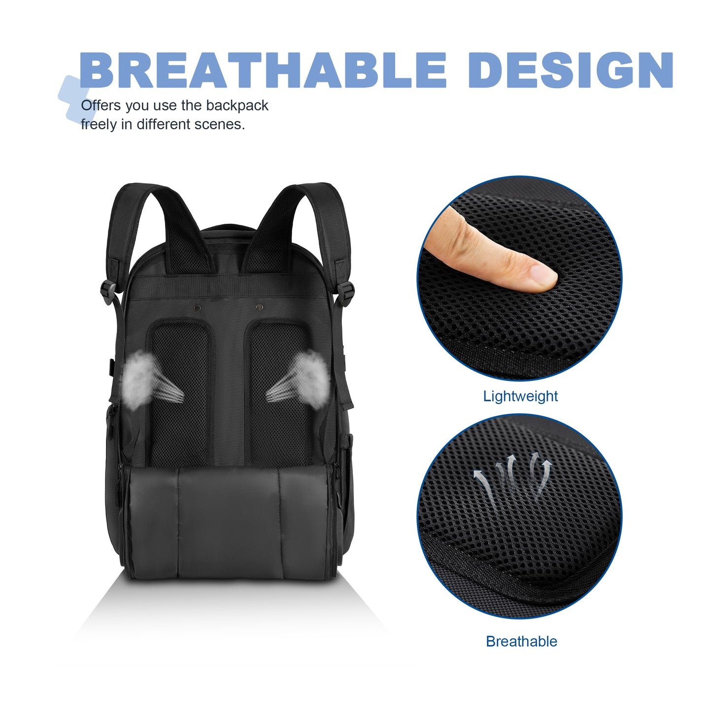 Rolling Backpack with Wheels - Water-Resistant Luggage