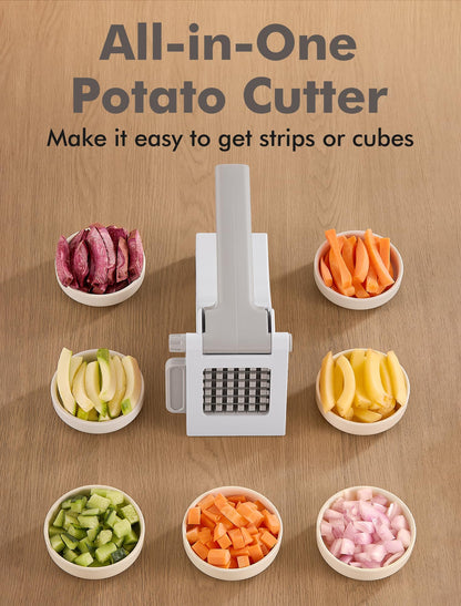 French Fry Cutter, Geedel Professional Potato Cutter for French Fries, Potato Slicer French Fry Maker for Carrot, Cucumber, Onion, Zucchini and more