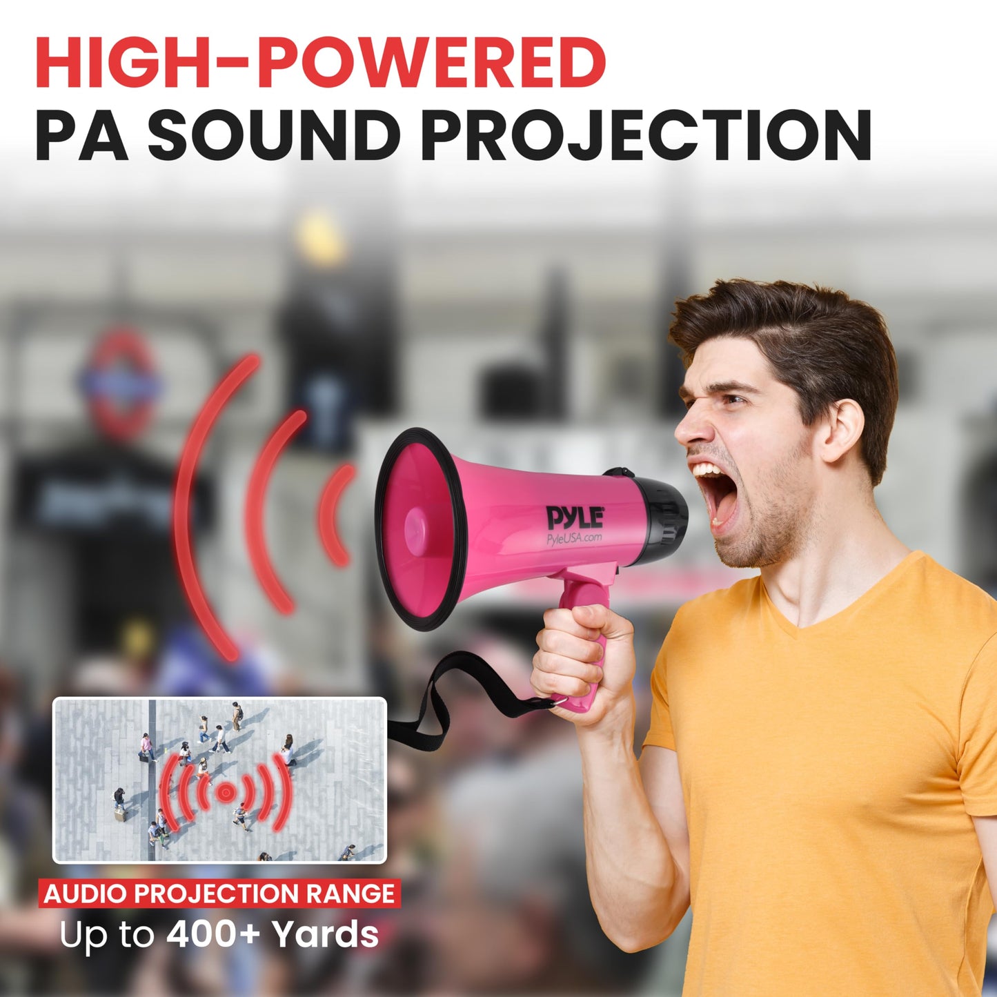 Portable Megaphone Speaker with Microphone and Siren