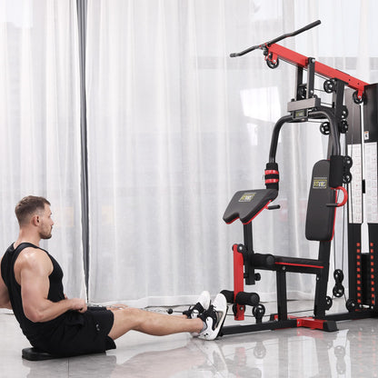 Fitvids Multifunctional Home Gym Equipment with 122.5 lbs Weight Stack