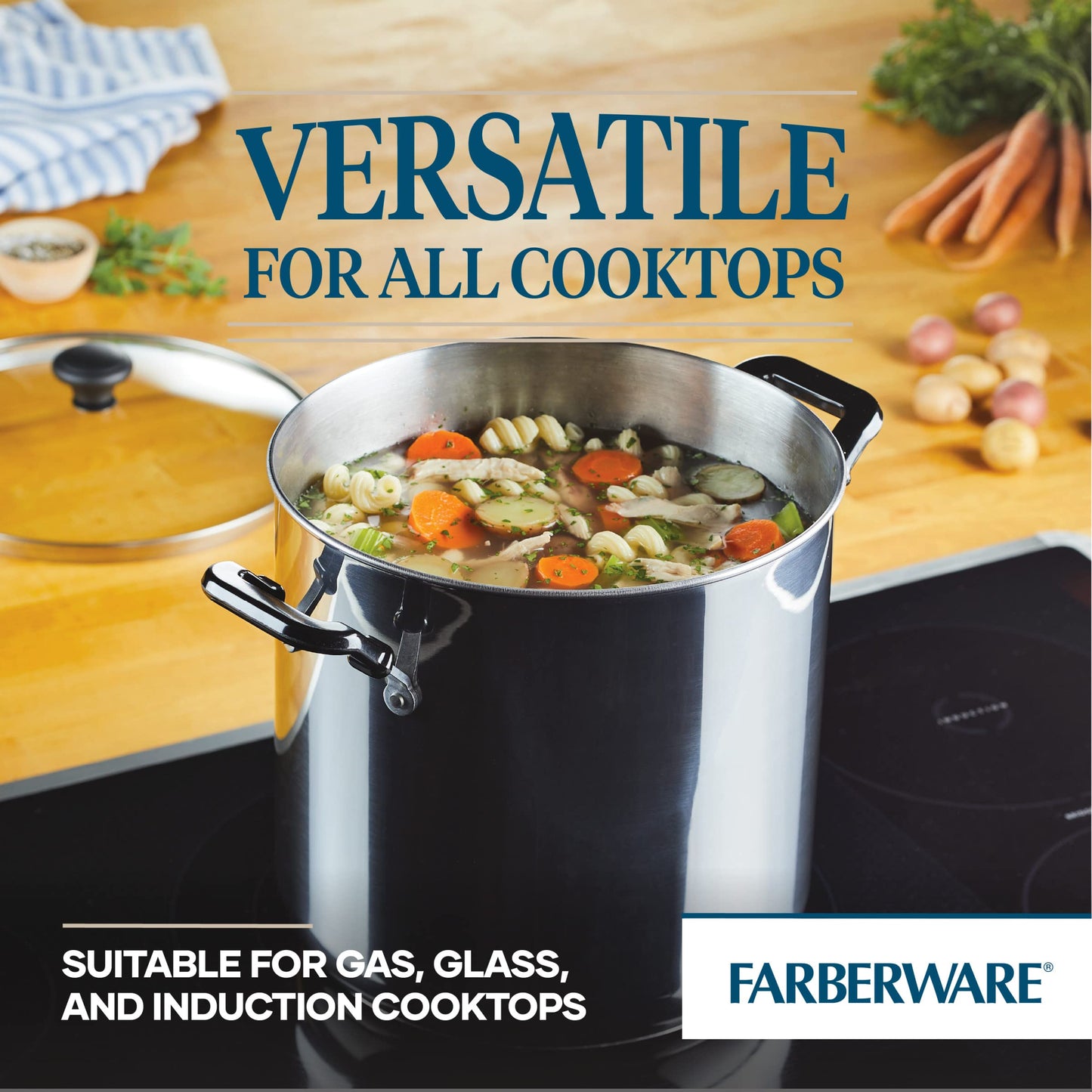 Farberware 11 Quart Stockpot with Glass Lid