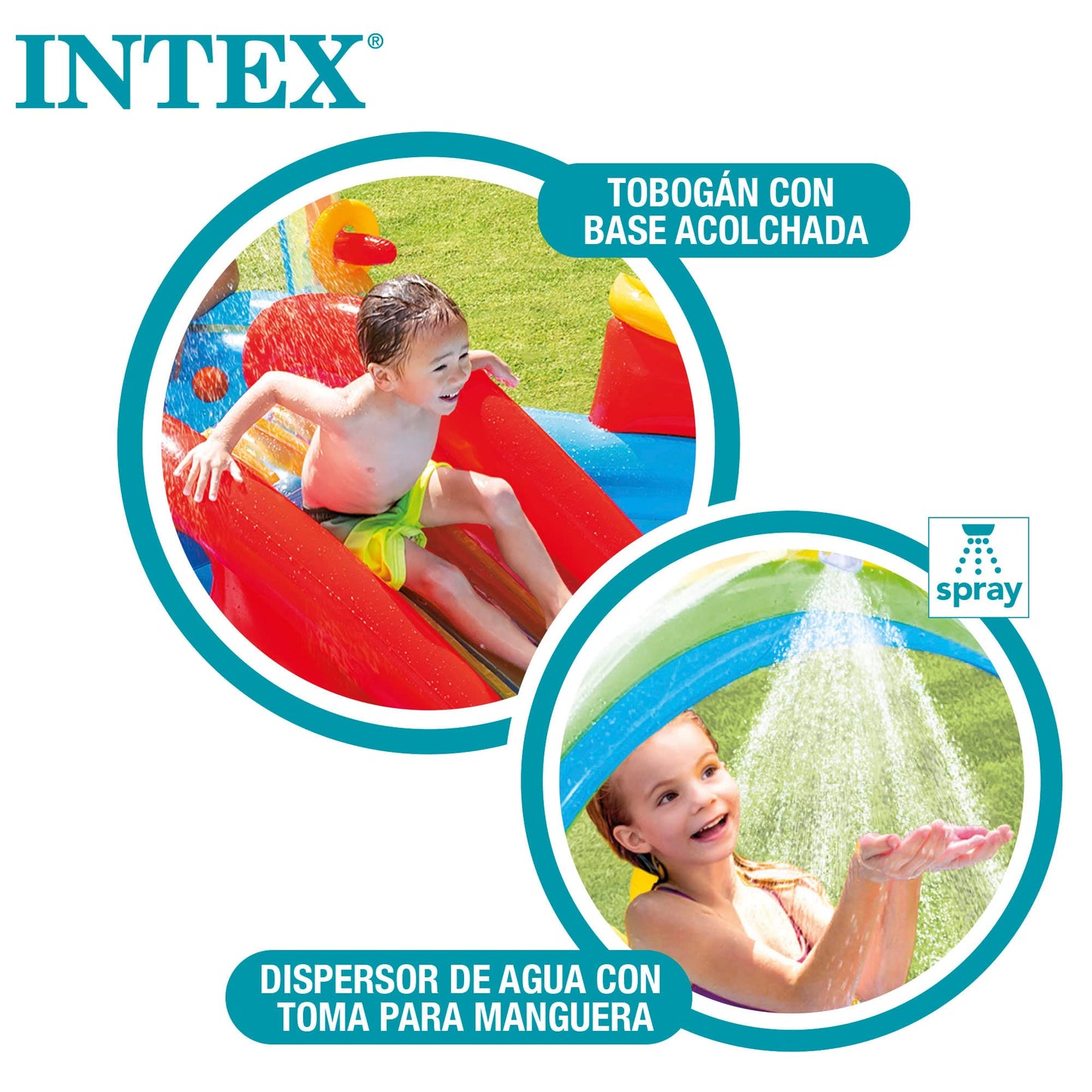 Intex Inflatable Rainbow Slide for Kids