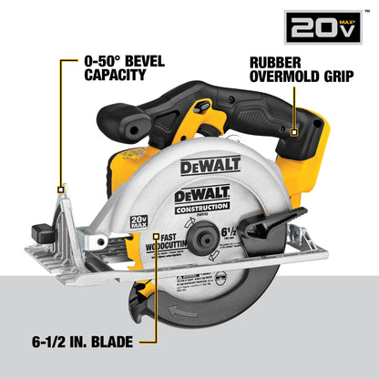 DEWALT 20V MAX Circular Saw with 6-1/2-Inch Blade