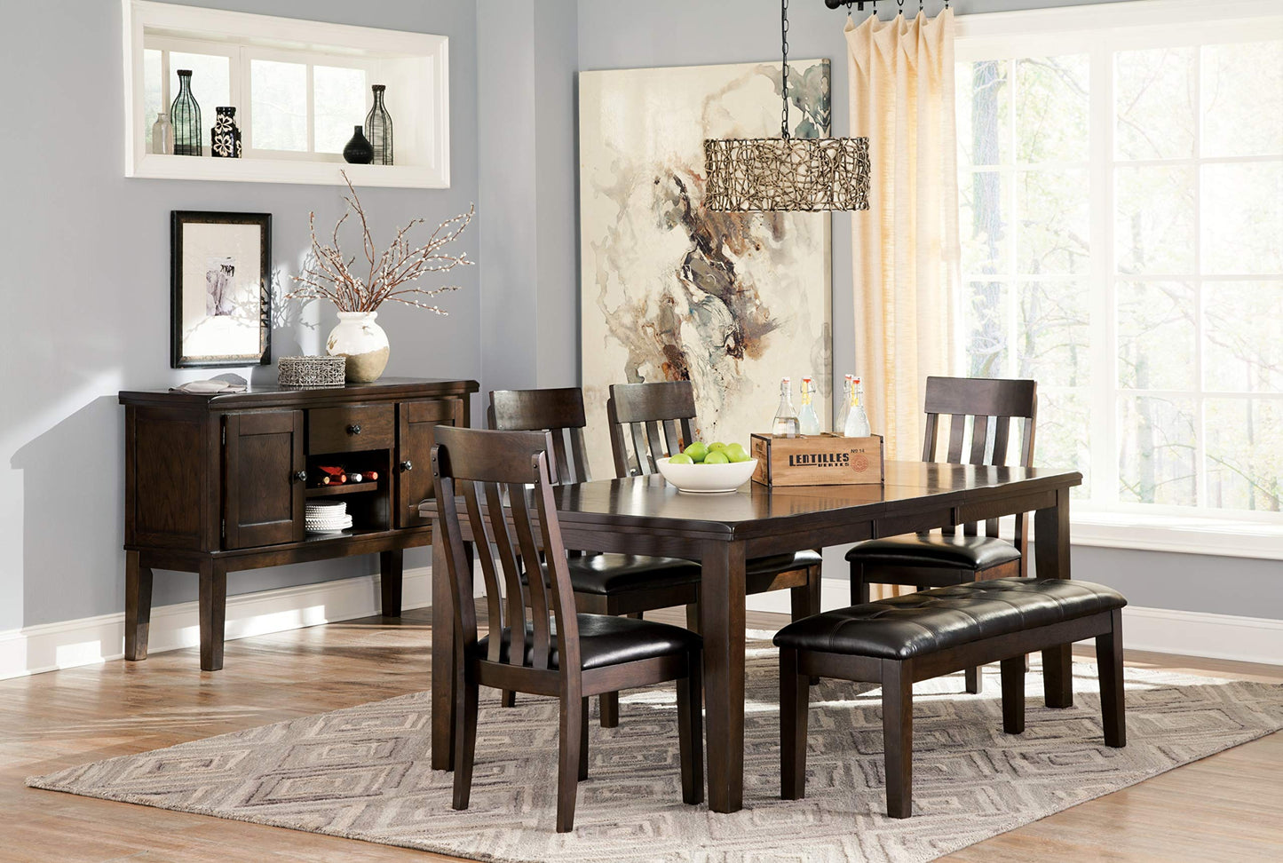 Ashley Haddigan Faux Leather Dining Chairs, 2 Count