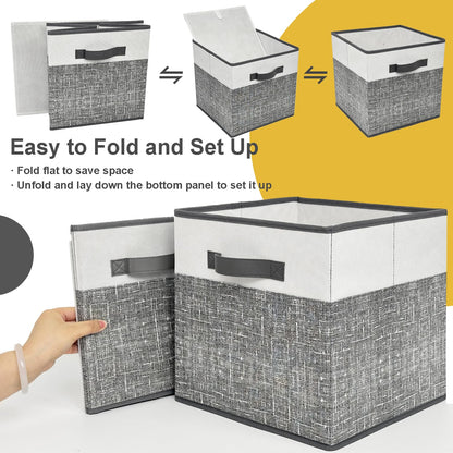 Collapsible Fabric Storage Bins - Set of 6