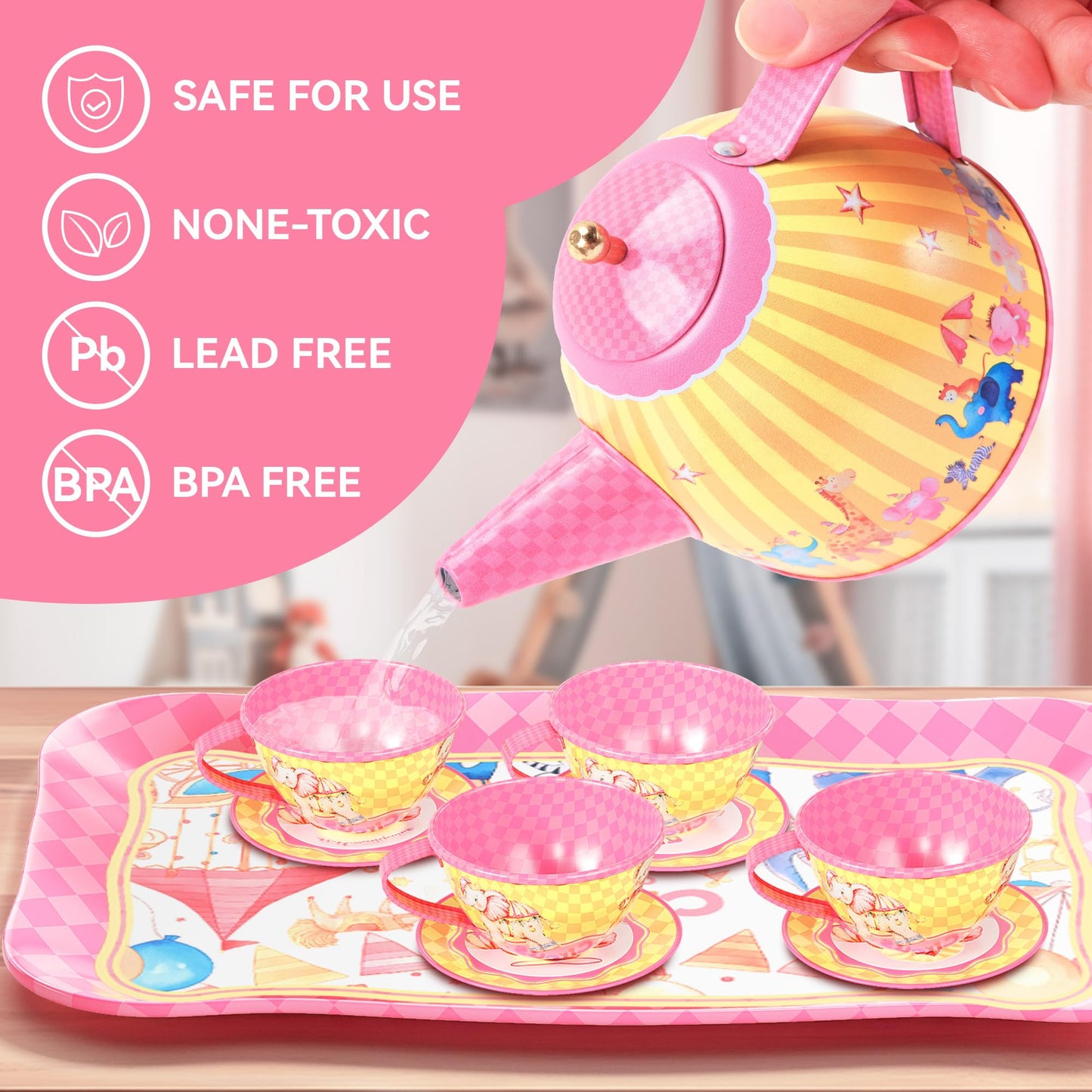 Tea Party Set with Dessert & Carrying Case