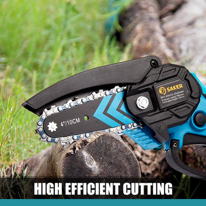 Saker Mini Chainsaw,Portable Electric Chainsaw Cordless,Handheld Chain Saw Pruning Shears Chainsaw for Tree Branches,Courtyard,Household and Garden Gifts for Men Dad Husband Women