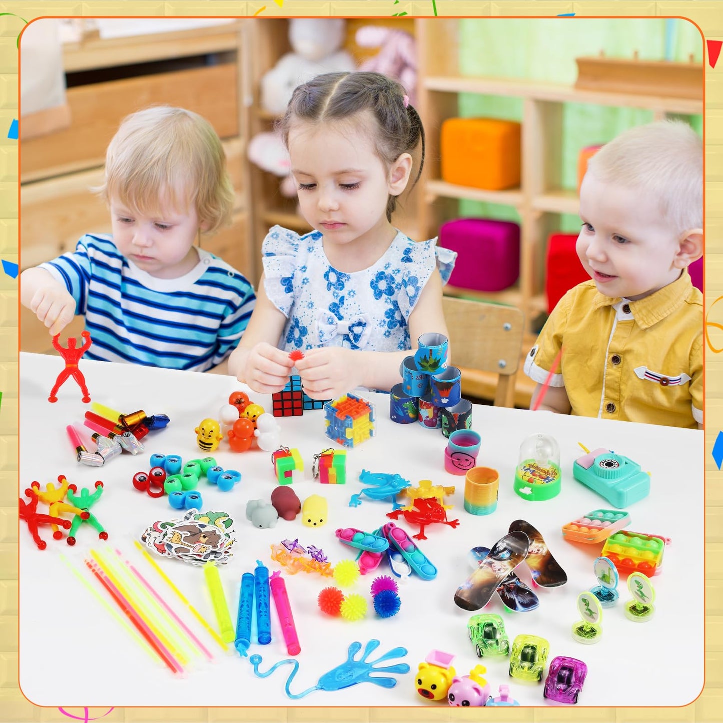 190 PCS Party Favors for Kids, Treasure Chest Toys, Small Toys Bulk, Birthday Party Gift Toys, Classroom Treasure Chest, Fidgets Stuffers, Mini Toys for Kids, Carnival Prizes, Prizes for Classroom