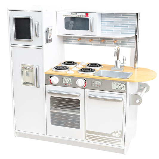 KidKraft White Wooden Play Kitchen with Accessories